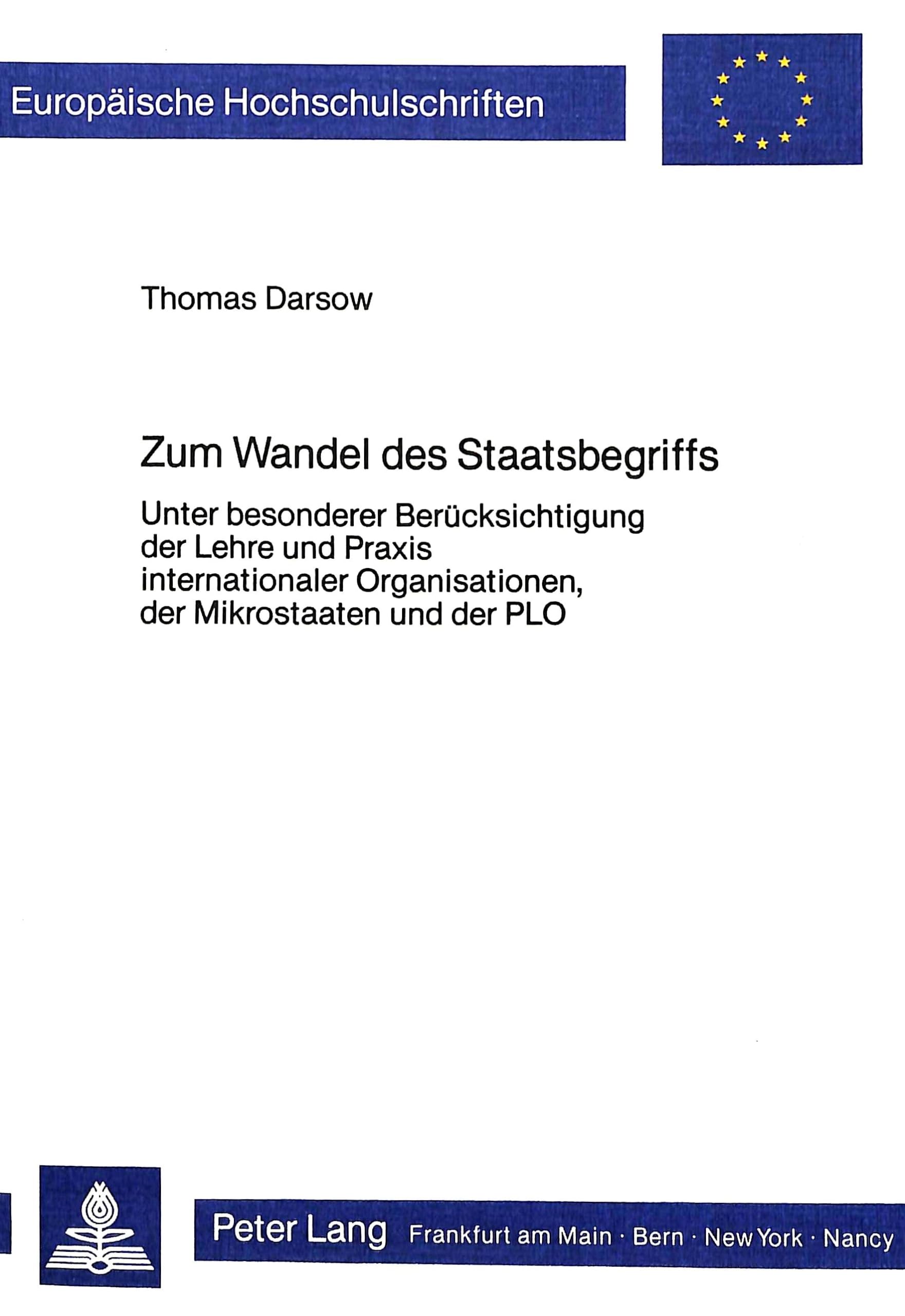 Product Image: Zum Wandel des Staatsbegriffs