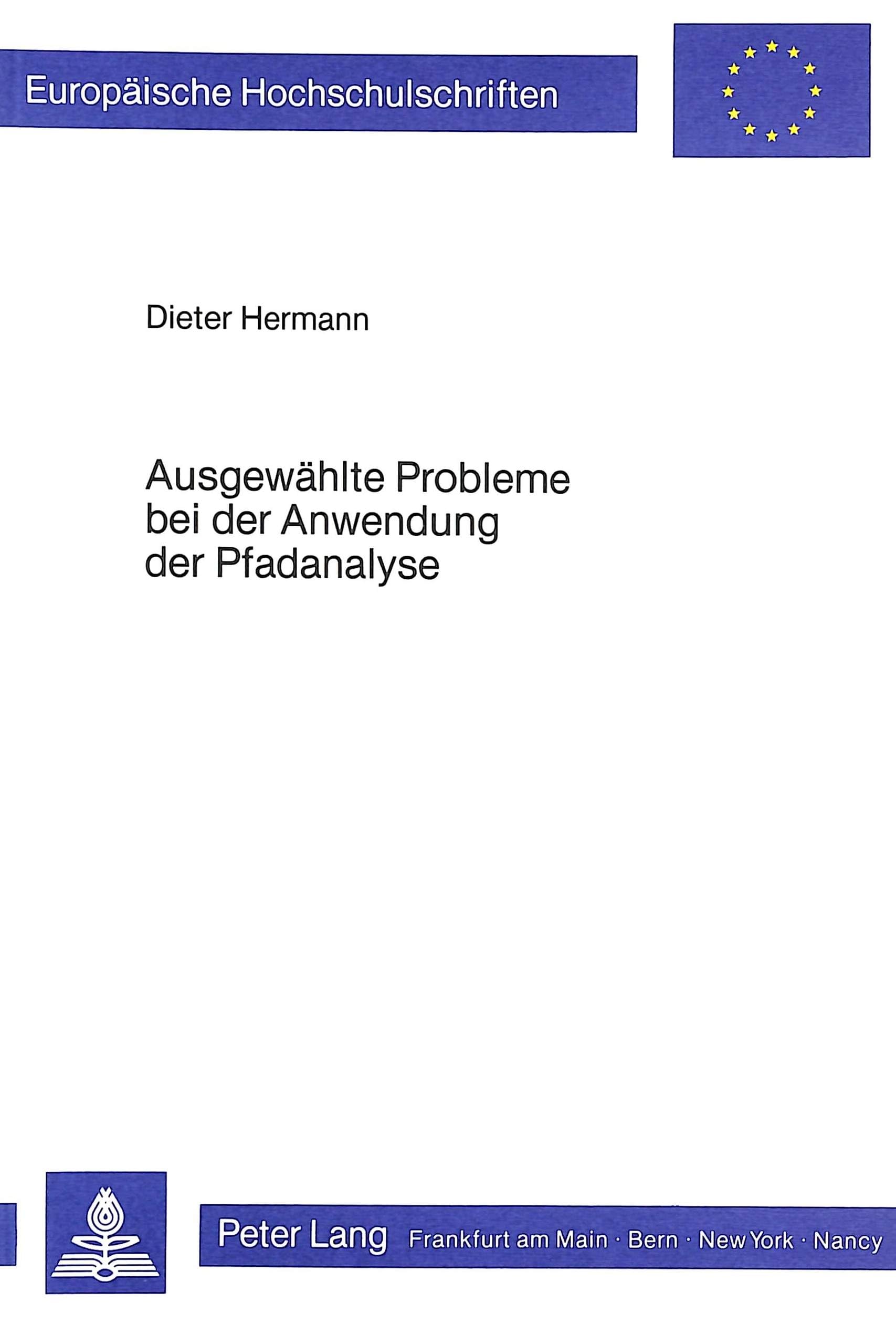 Ausgewählte Probleme bei der Anwendung der Pfadanalyse book