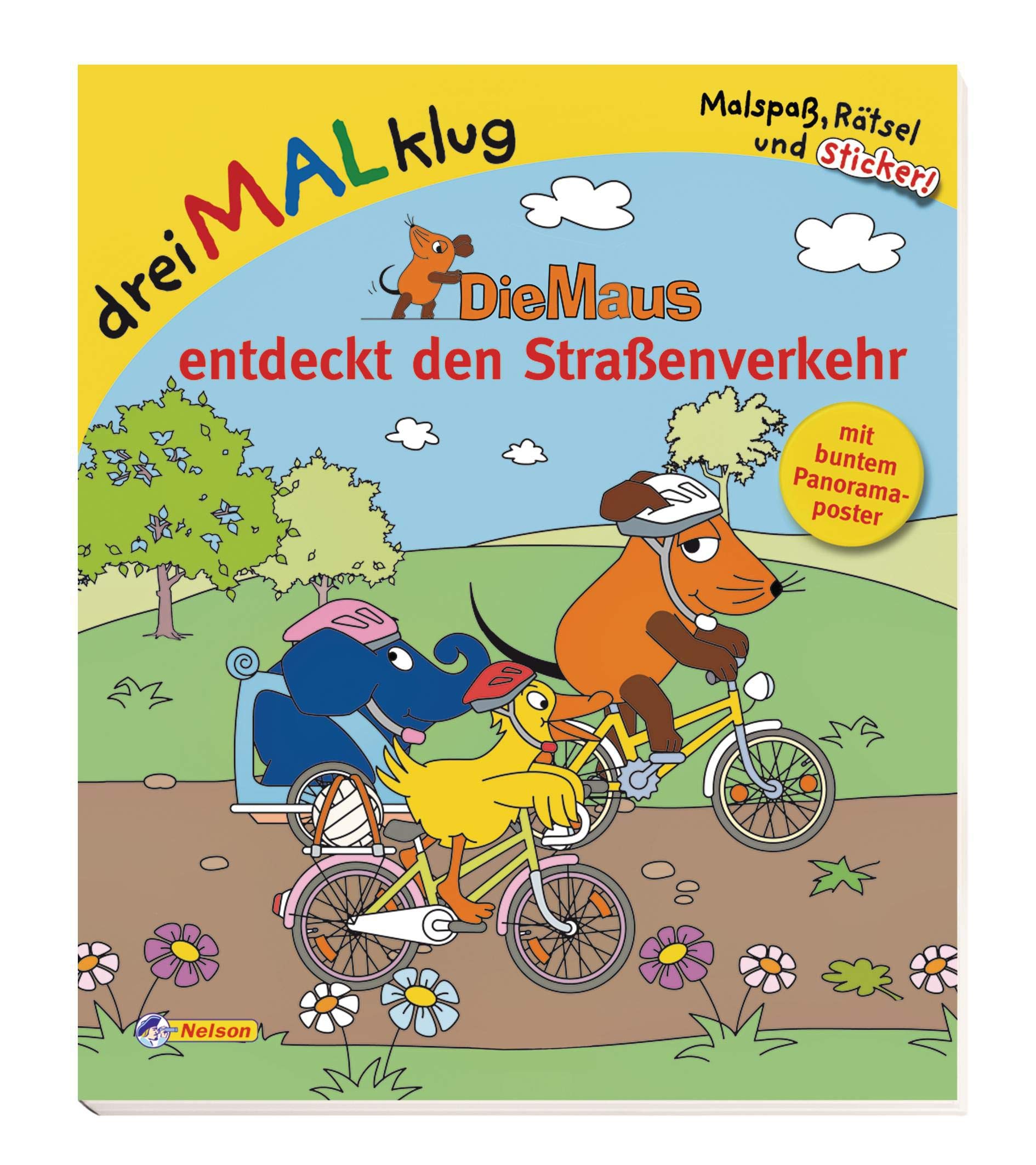 DreiMALklug, Die Maus entdeckt den Straßenverkehr: mit buntem Panorama-Poster Non-fiction