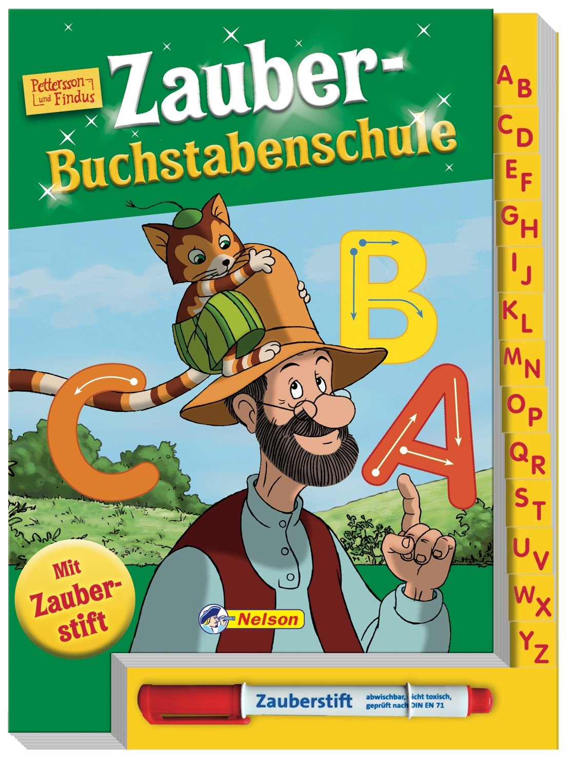 Pettersson und Findus, Zauber-Buchstabenschule: mit Zauberstift: Mit abwischbaren Übungsseiten Study Guides
