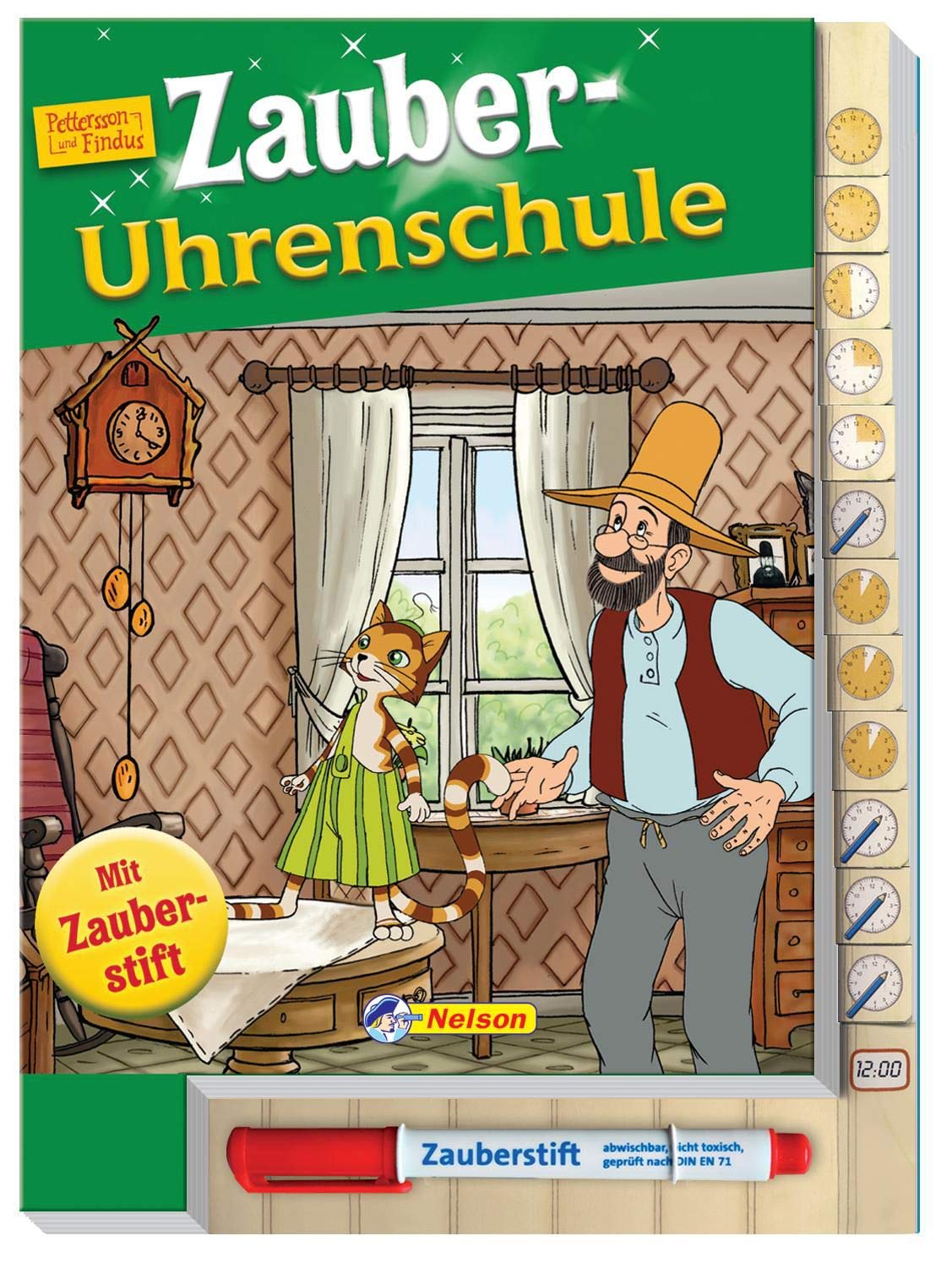 Pettersson und Findus, Zauber-Uhrenschule: mit Zauberstift Non-fiction