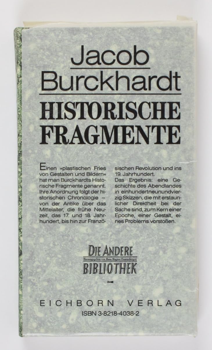 Historische Fragmente. Die Andere Bibliothek Politics & History