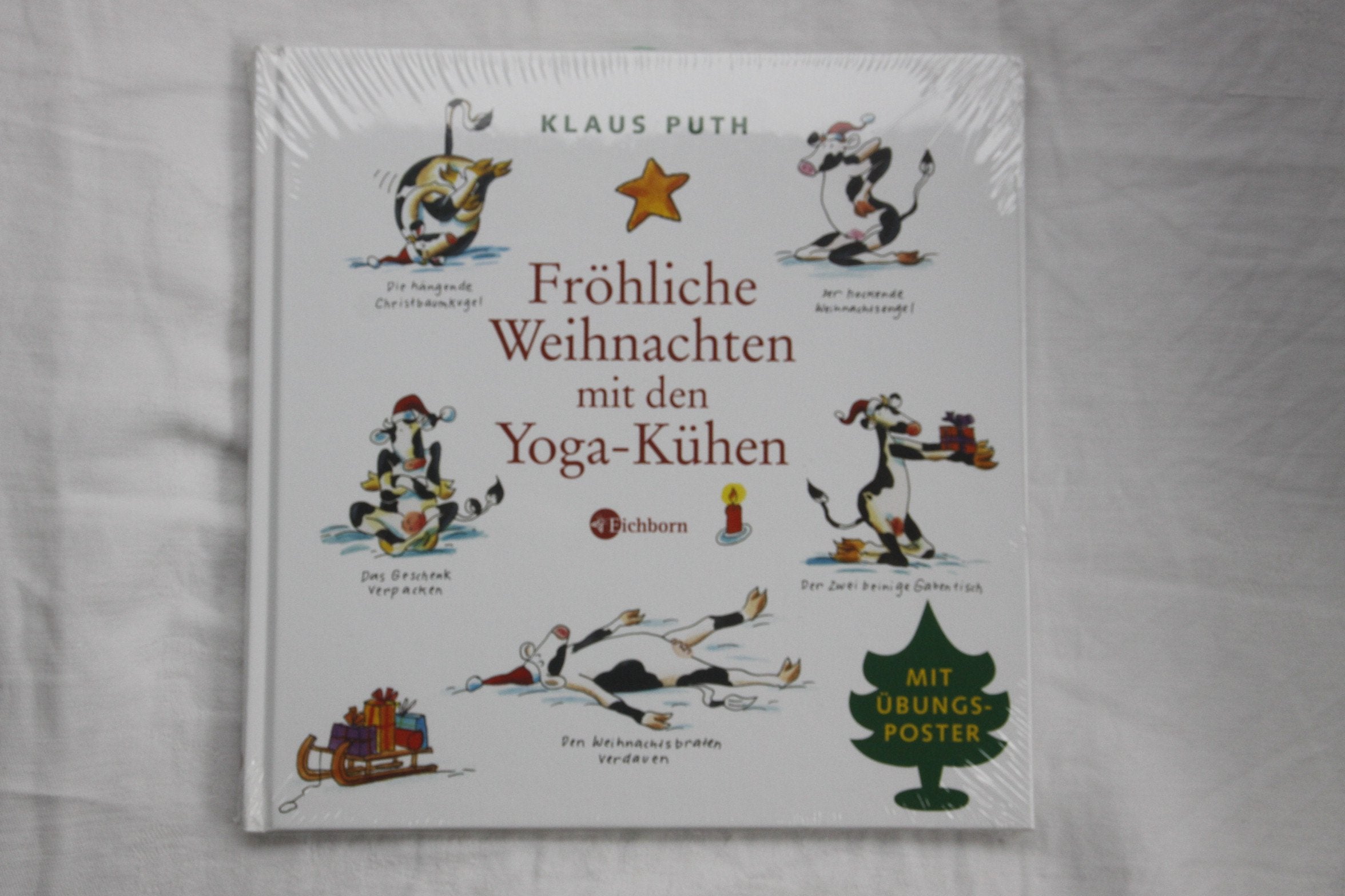 Fröhliche Weihnachten mit den Yoga-Kühen. Mit Übungsposter Humour & Satire