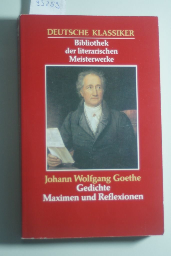 Deutsche Klassiker Bibliothek der literarischen Meisterwerke. Gedichte Maximen und reflexionen Books