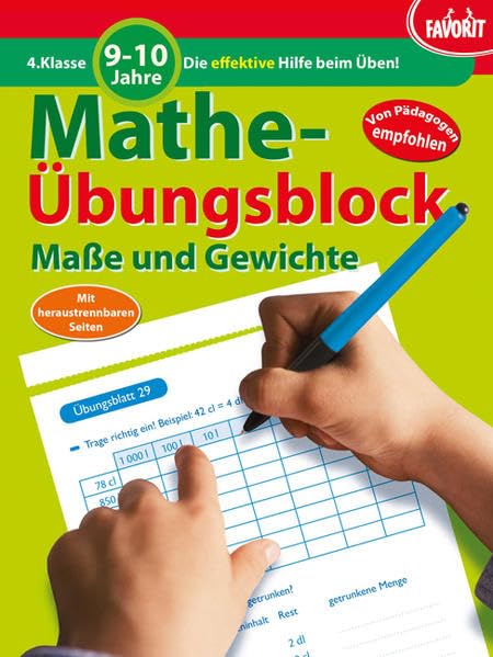 Mathe-Übungsblock: Maße und Gewichte – 4. Klasse, 9–10 Jahre Non-fiction