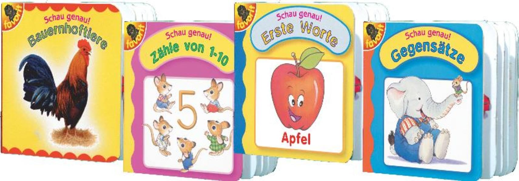 Schau genau!. Bauernhoftiere /Zähle von 1-10 /Erste Worte /Gegensätze Children's books