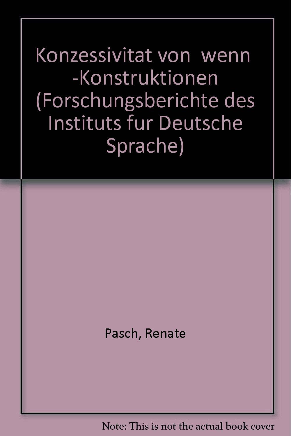 Konzessivität von "wenn"-Konstruktionen Books
