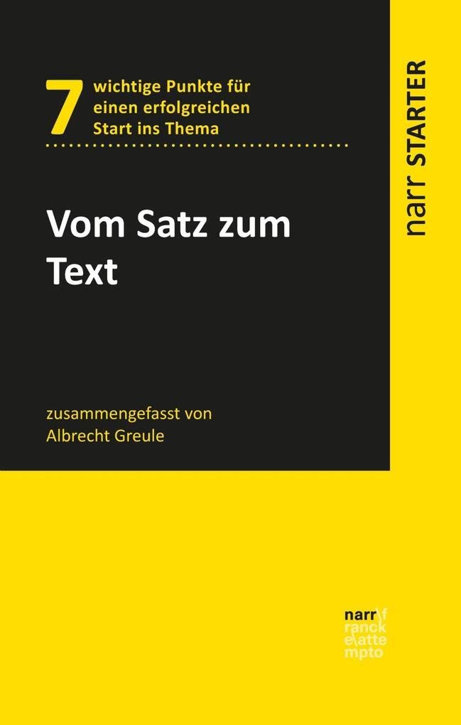 Product Image: Vom Satz zum Text
