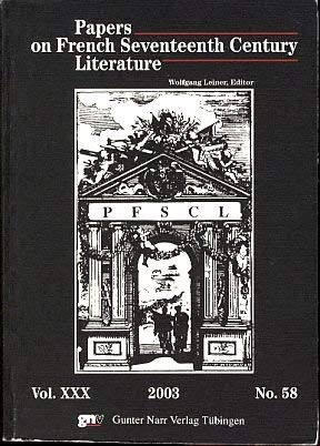 Papers on French Seventeenth century literature, v. 30, no. 58 book