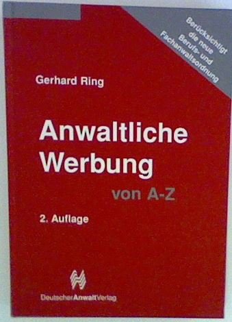 Product Image: Anwaltliche Werbung von A bis Z