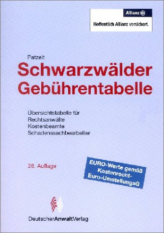 Schwarzwälder Gebührentabelle. Mit Zwischensumme, Auslagenpauschale, 16% MwSt. und Ergebnis für alle in der Praxis vorkommenden Gebührenkombinationen, ... Kosten des Mahn- und Vollstreckungsbescheides Law