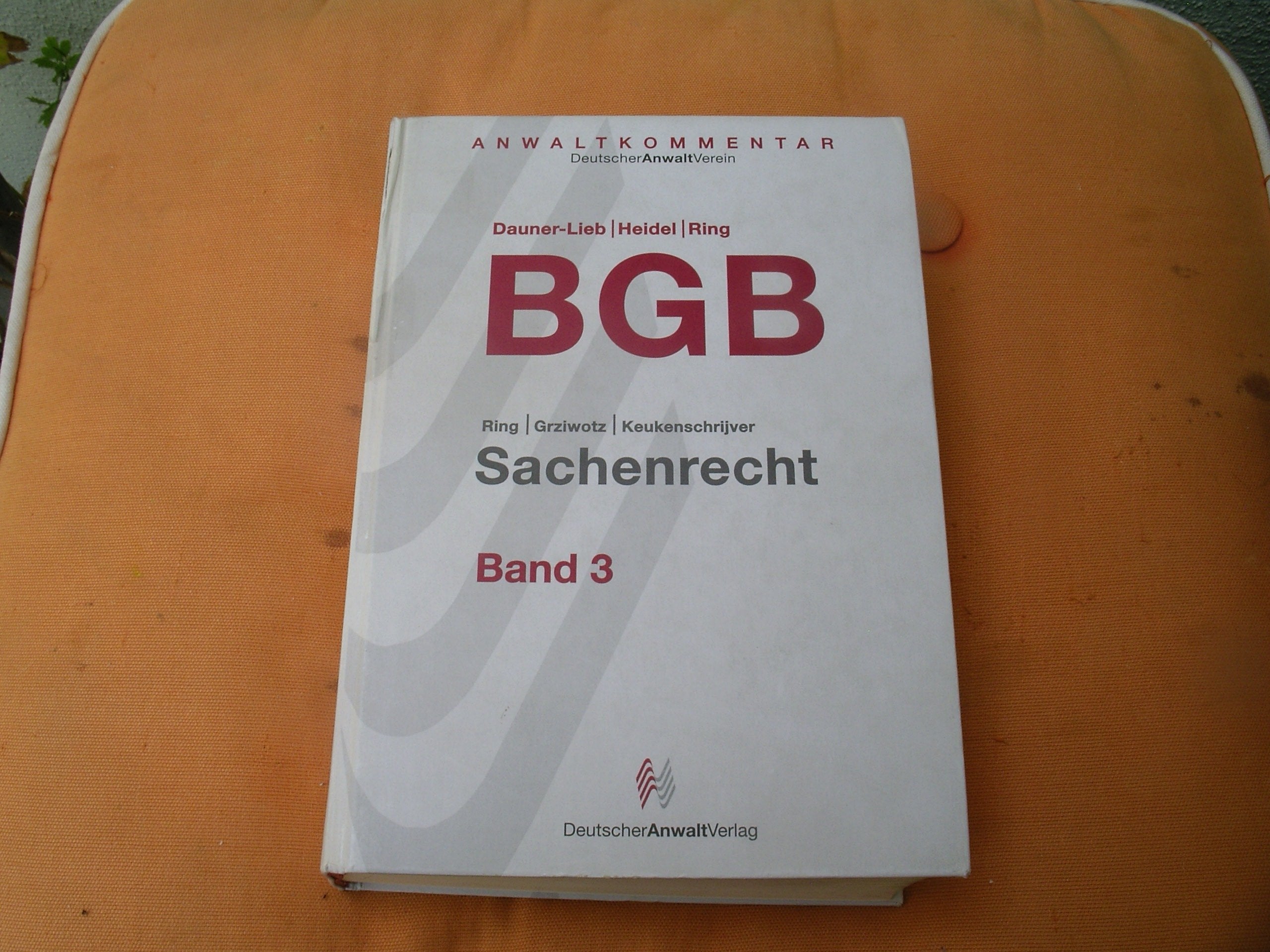 AnwaltKommentar BGB. Gesamtausgabe: Sachenrecht Law