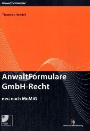 AnwaltFormulare GmbH-Recht: neu nach MoMiG Law