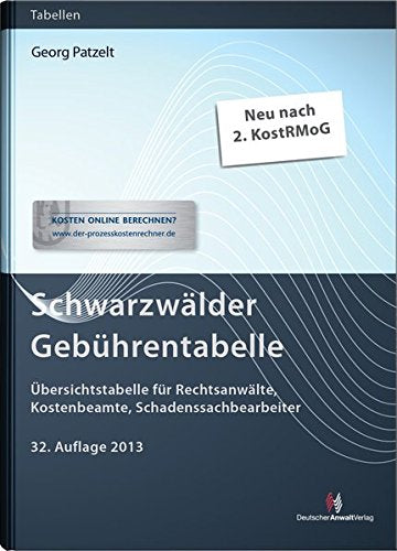 Schwarzwälder Gebührentabelle Law