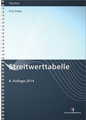 Product Image: Streitwerttabelle