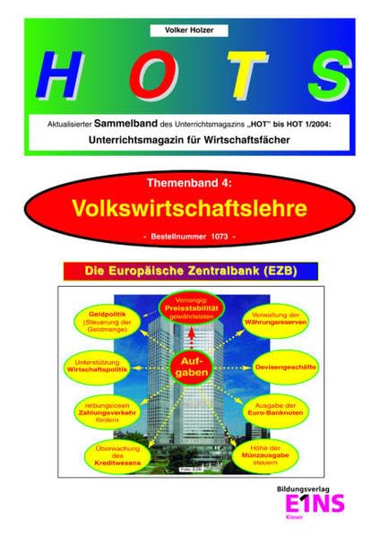 HOTS Themenband 4: Volkswirtschaftslehre Unterrichtsbegleitmaterial (HOTS Themenbände) - Holzer, Volker book