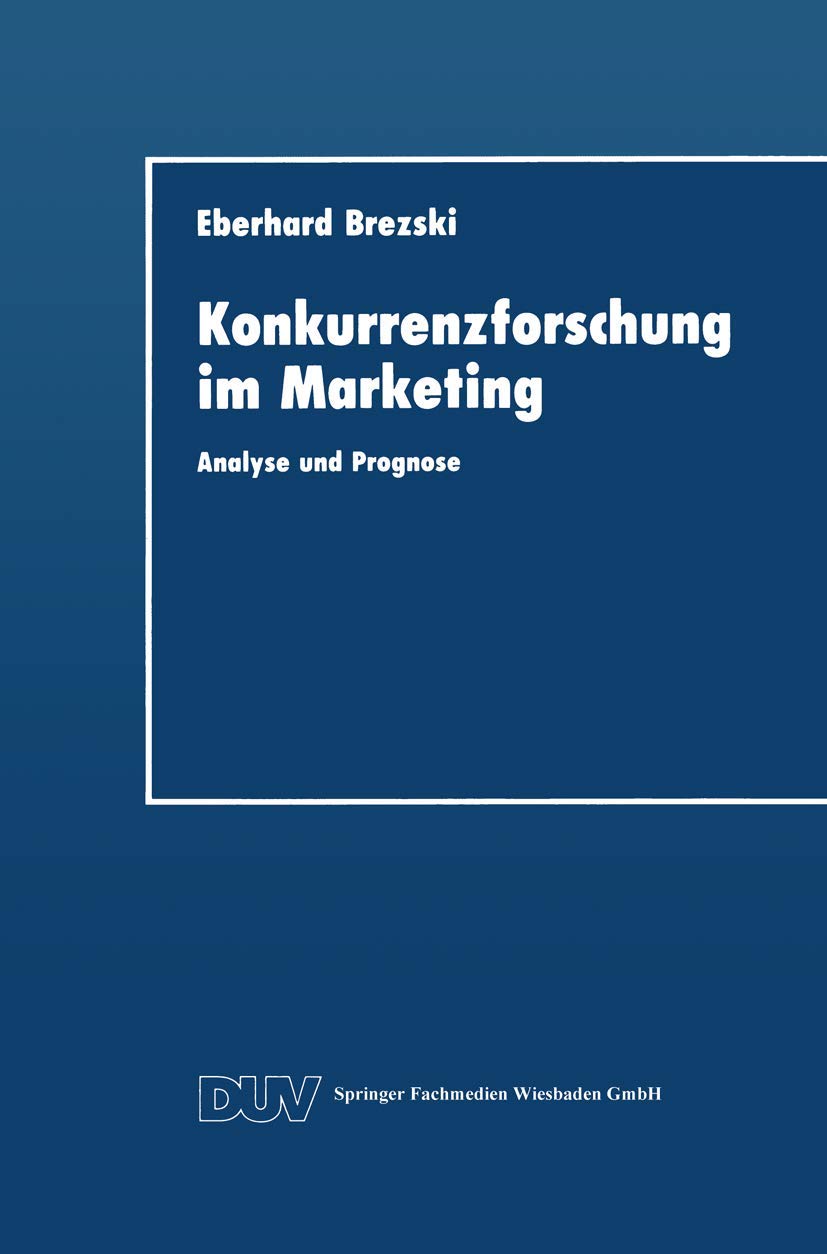 Konkurrenzforschung im Marketing book