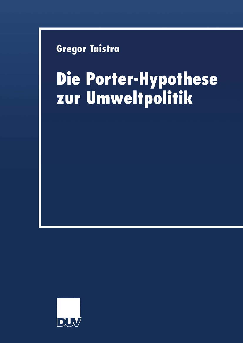 Die Porter-Hypothese zur Umweltpolitik Law