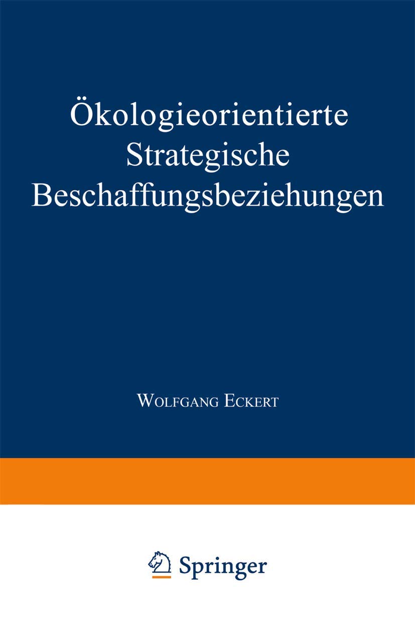 Ökologieorientierte Strategische Beschaffungsbeziehungen Law