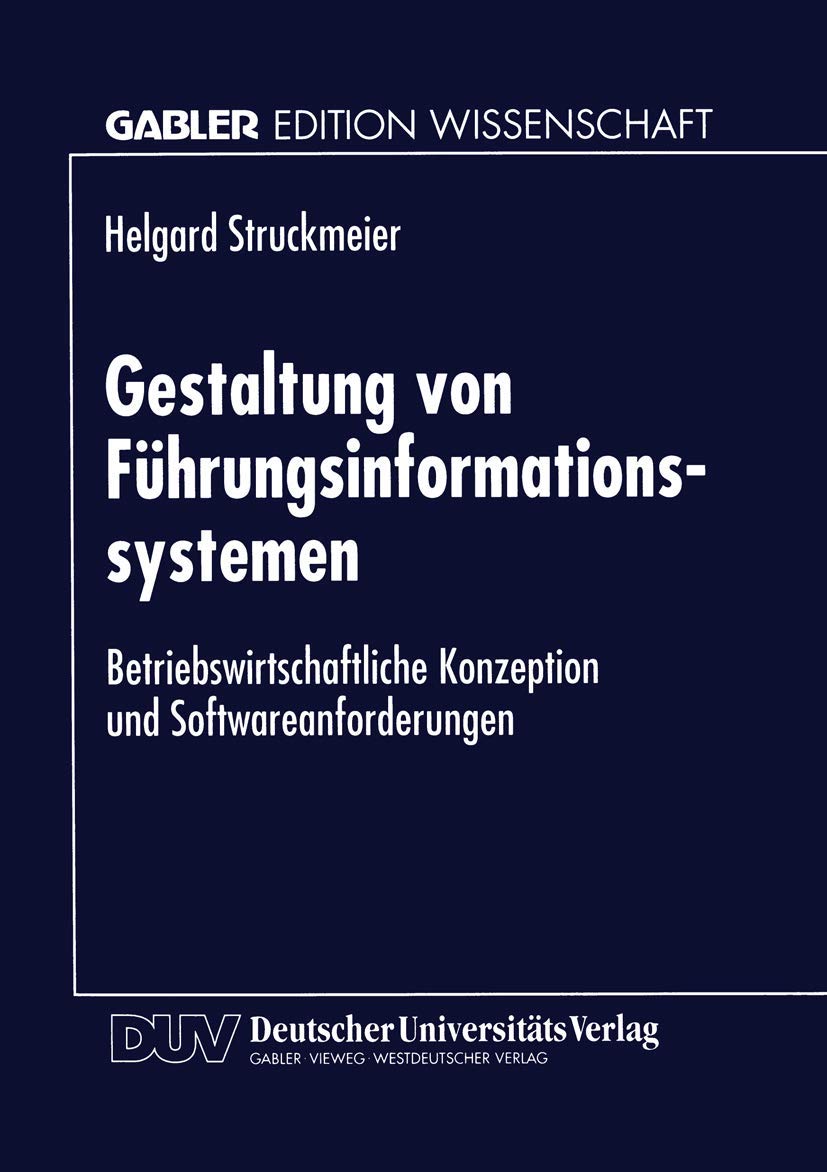Gestaltung von Führungsinformationssystemen Law
