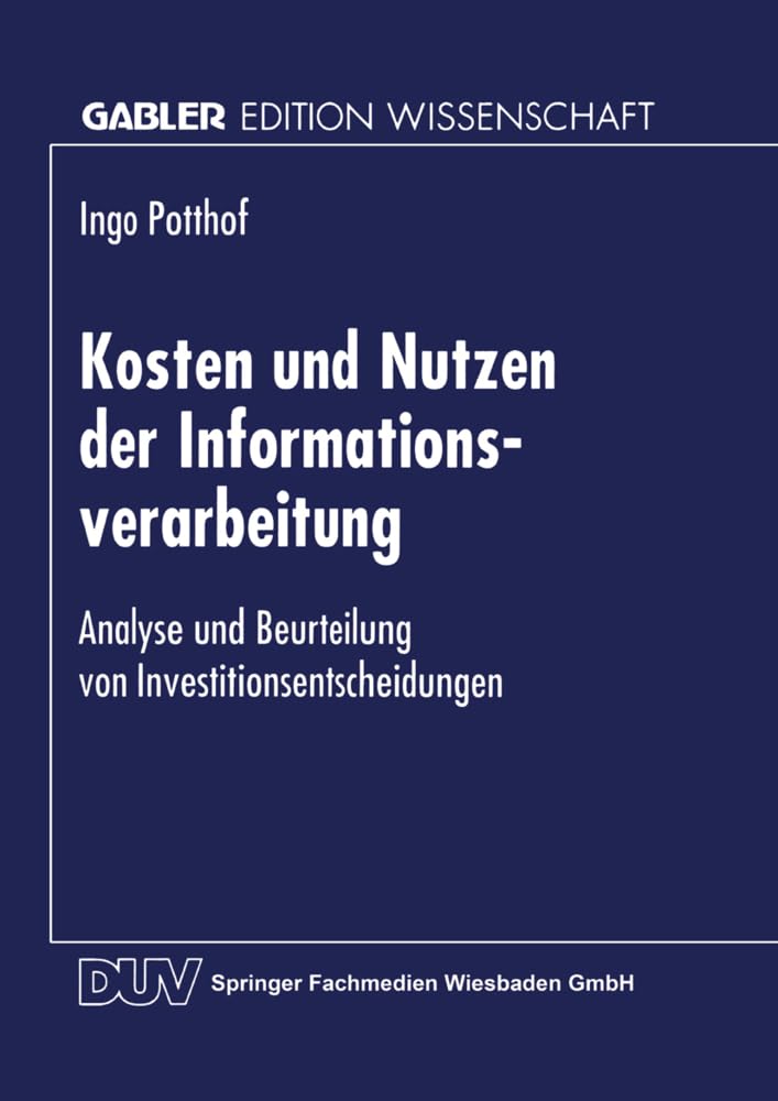 Kosten und Nutzen der Informationsverarbeitung Law