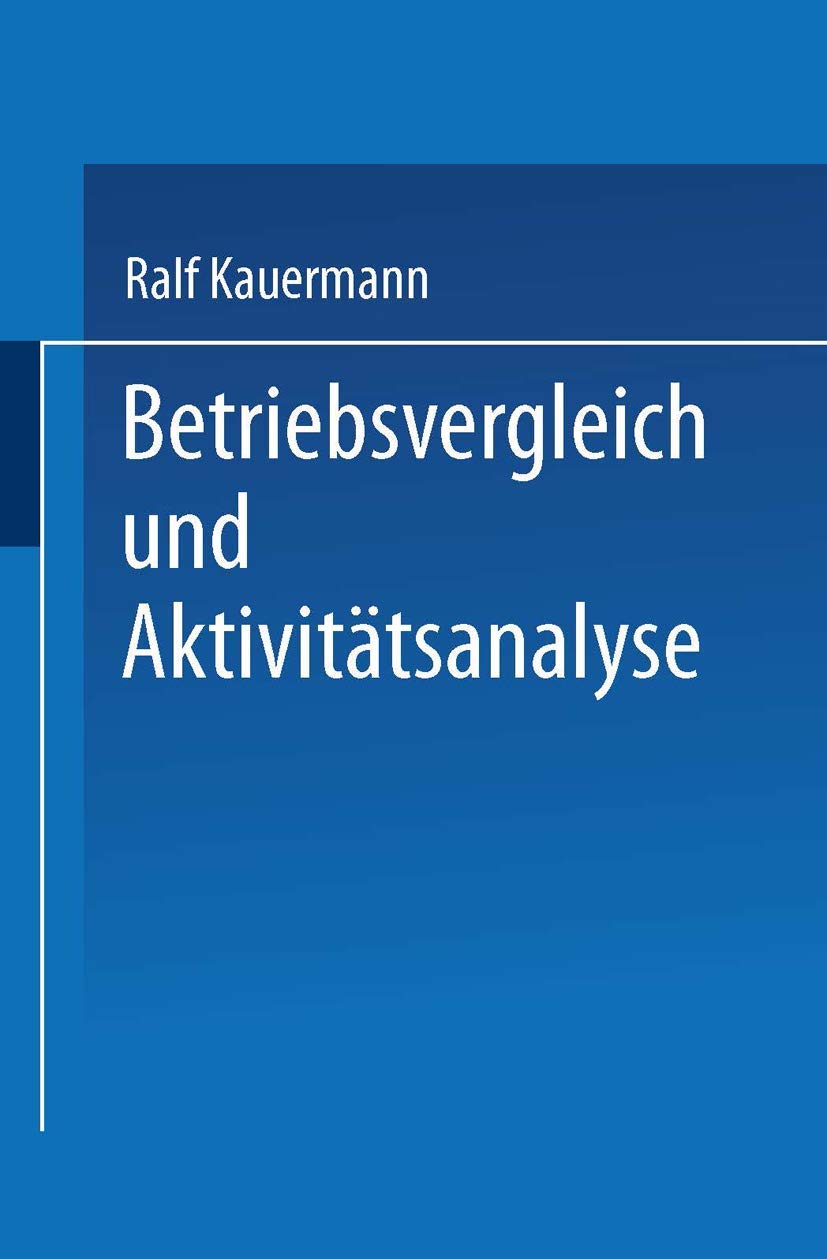 Betriebsvergleich und Aktivitätsanalyse Law