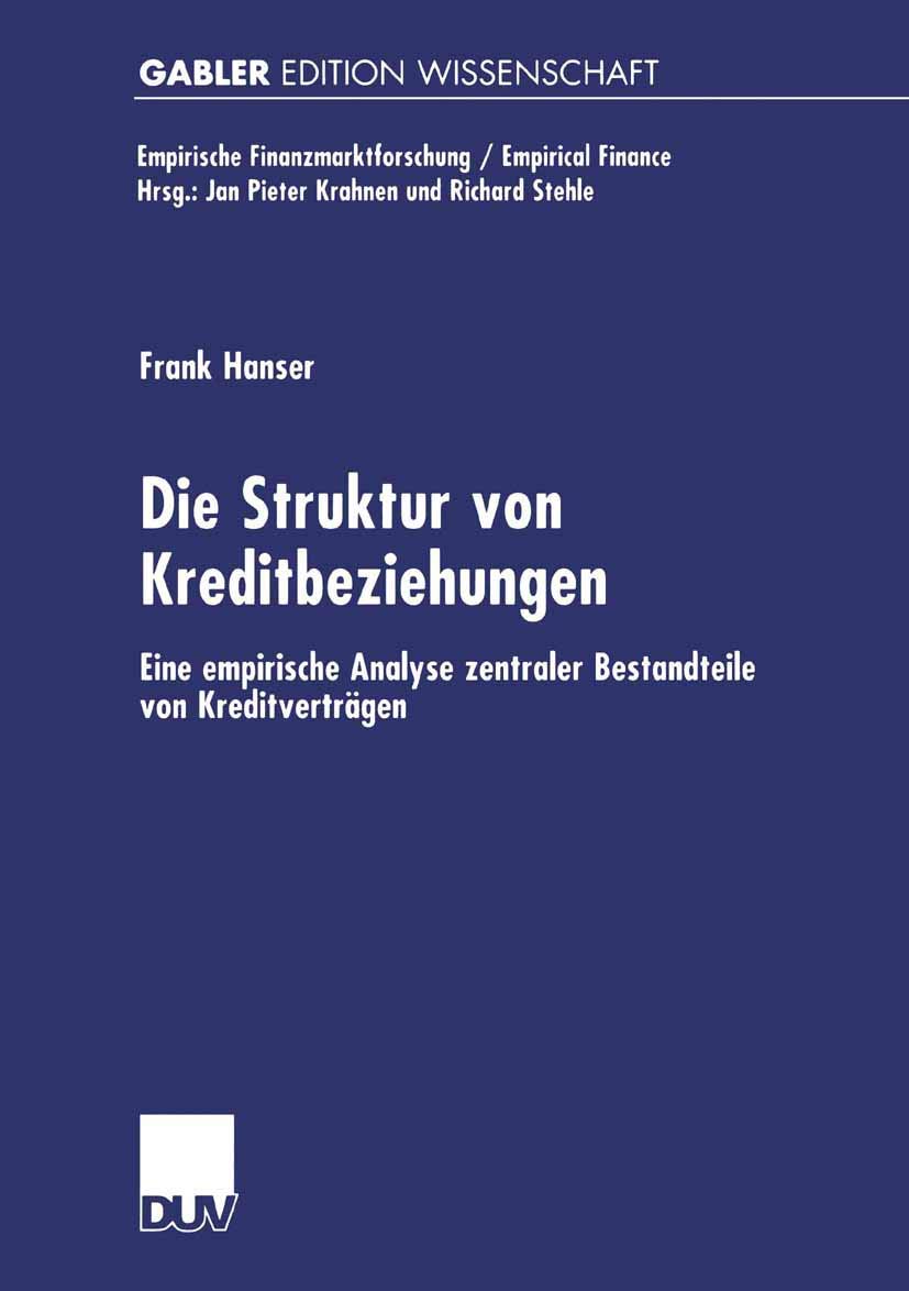 Die Struktur von Kreditbeziehungen Law
