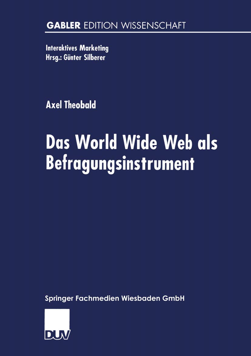 Product Image: Das World Wide Web als Befragungsinstrument