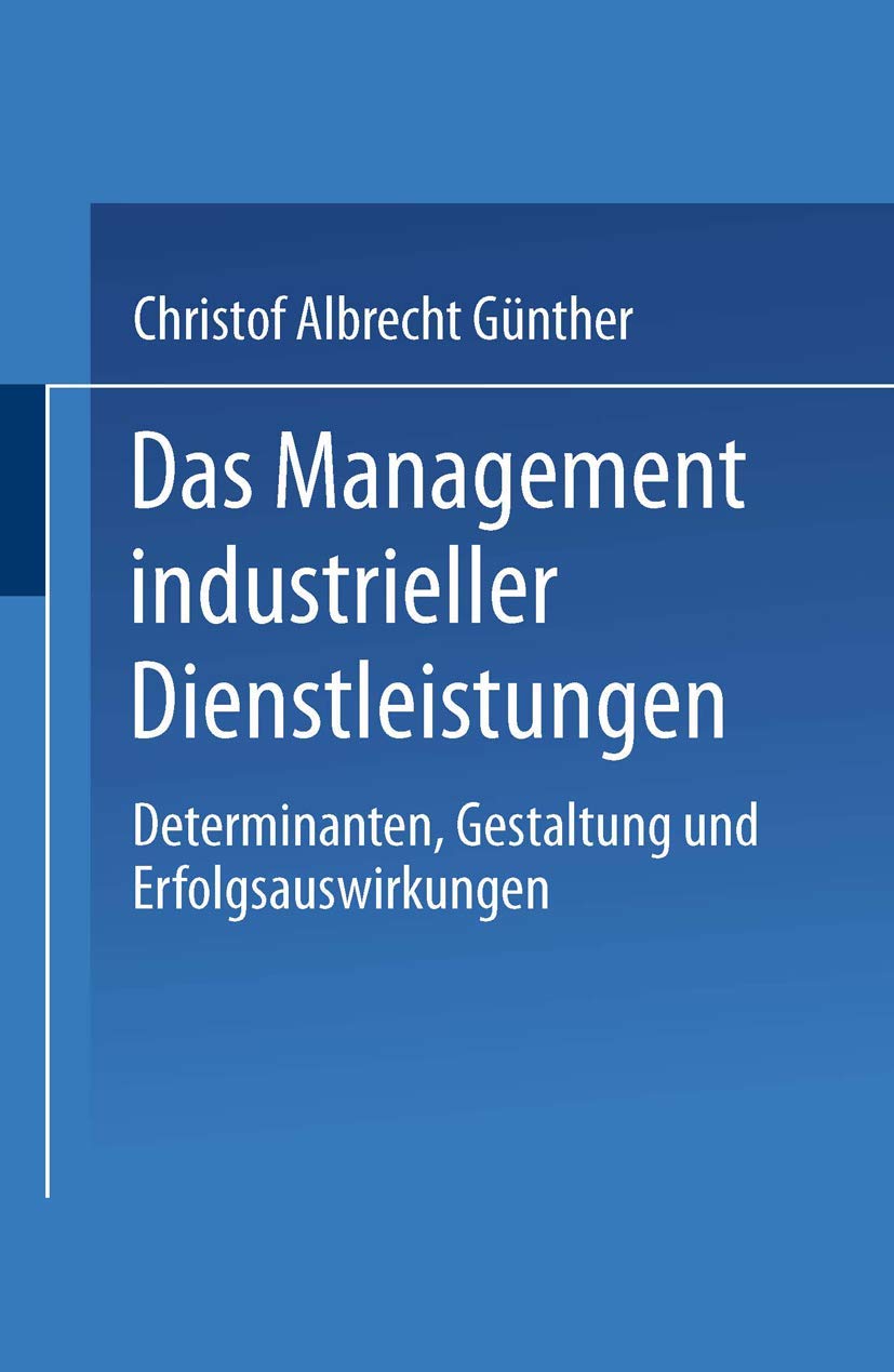 Das Management industrieller Dienstleistungen Law