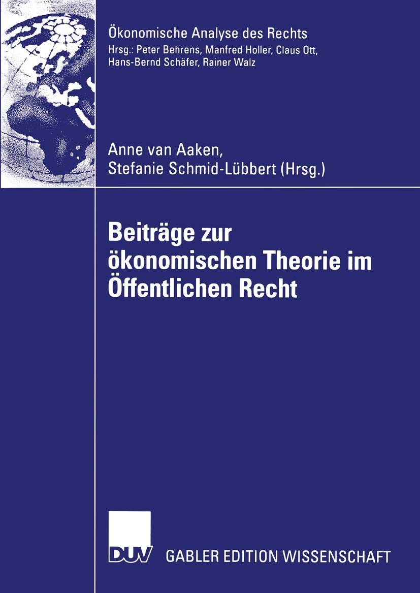 Beiträge zur ökonomischen Theorie im Öffentlichen Recht Law