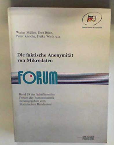 Die faktische Anonymität von Mikrodaten Mathematics