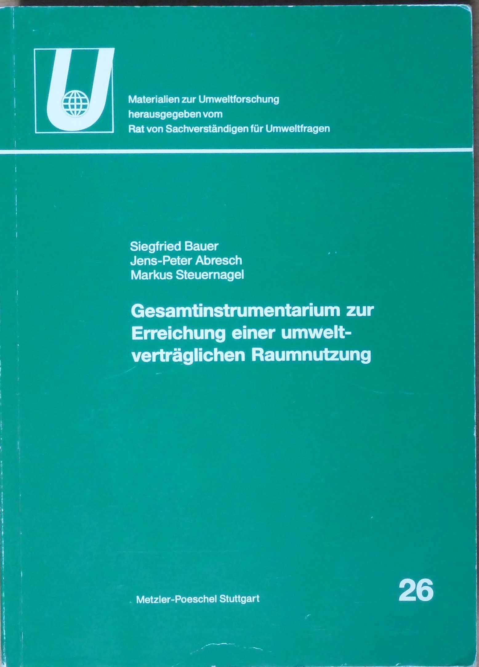 Gesamtinstrumentarium zur Erreichung einer umweltverträglichen Raumnutzung Books