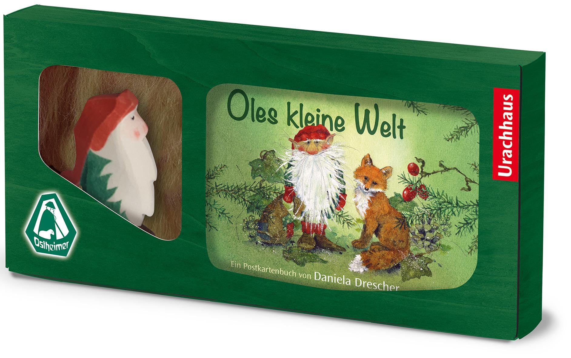Geschenkset »Ole«: Inhalt: Ostheimer Holzfigur ›Ole Winterwicht‹ (ca. 7 cm) + Postkartenbuch ›Oles kleine Welt‹ (15 Karten) Leisure, Home & Garden