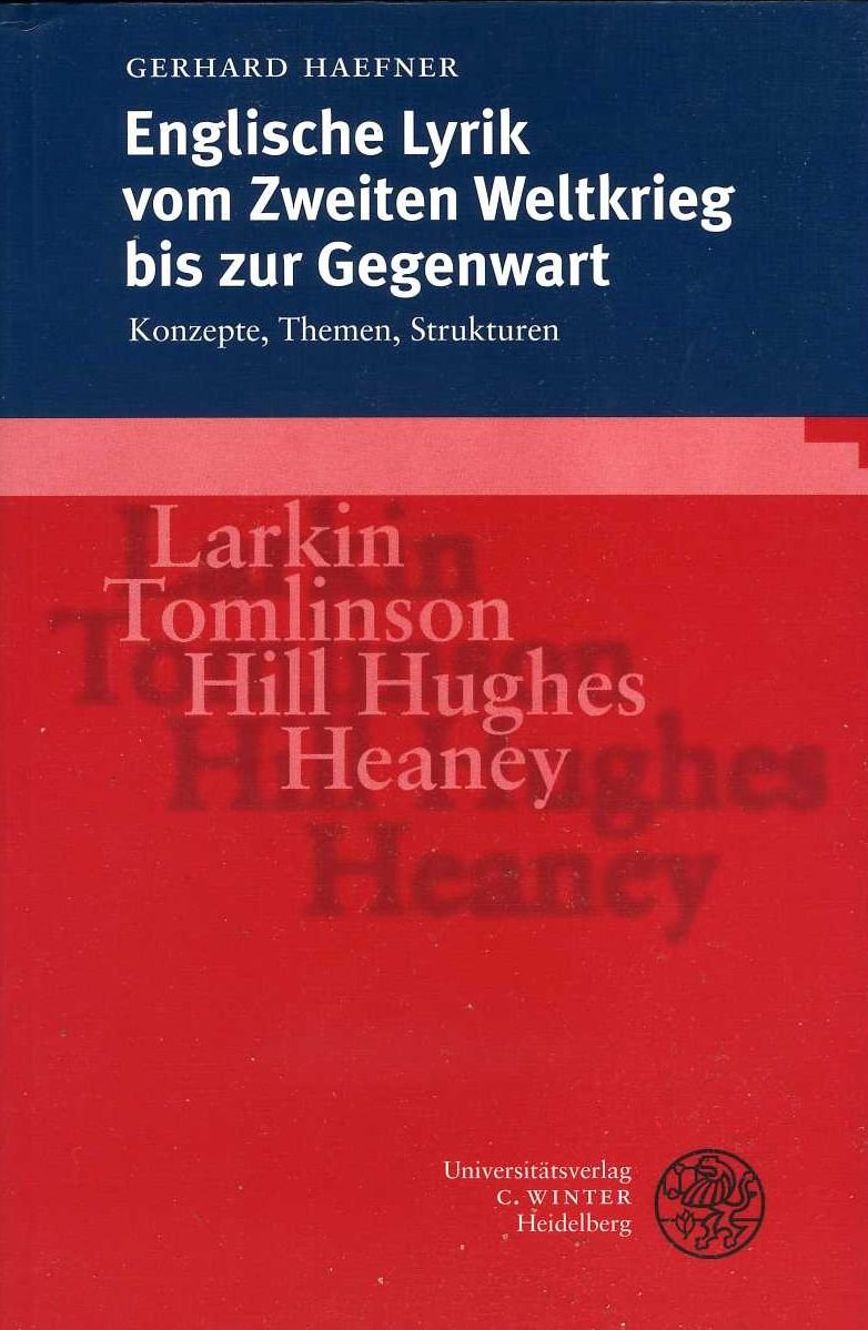 Englische Lyrik vom Zweiten Weltkrieg bis zur Gegenwart Poetry