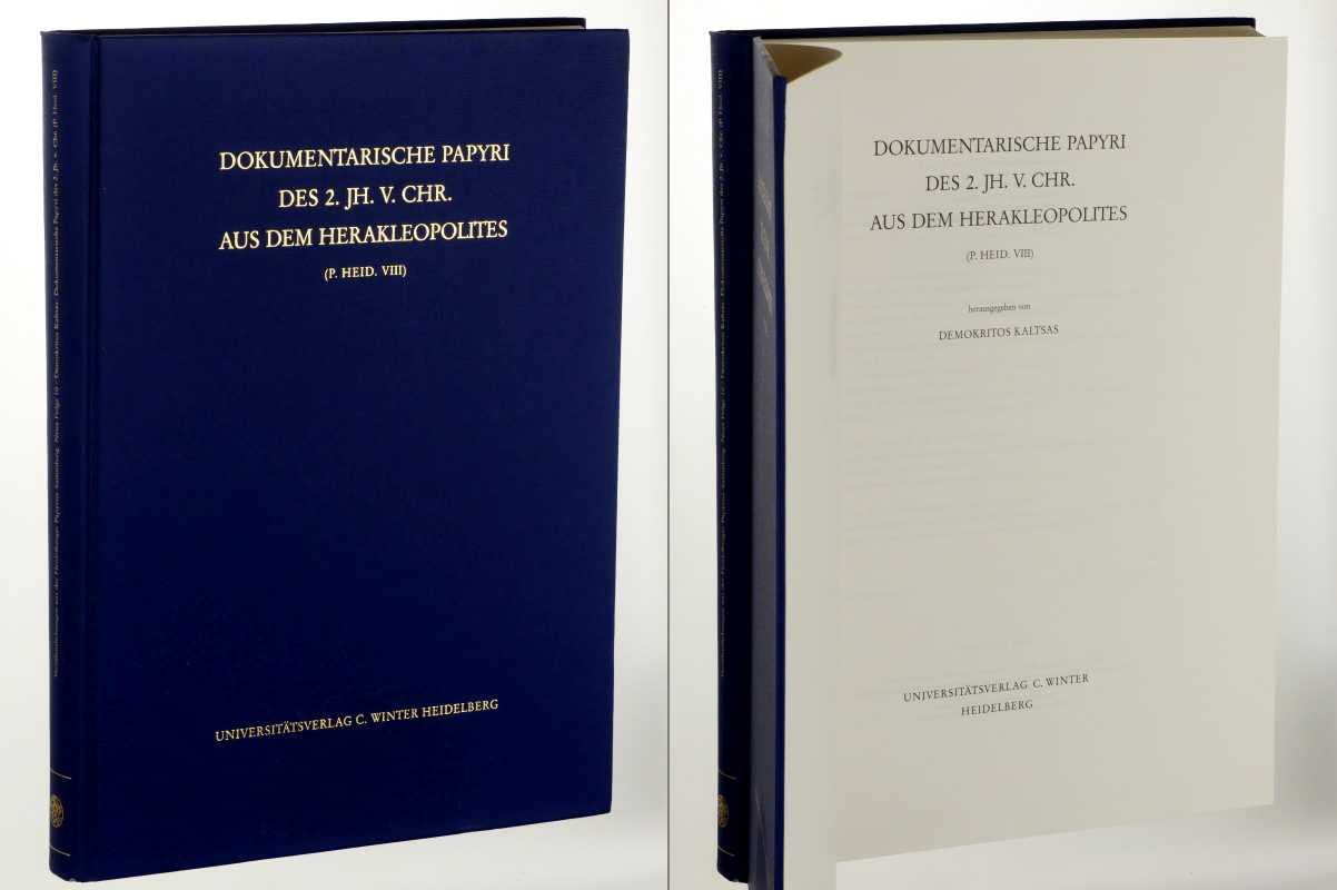 Dokumentarische Papyri Des 2. Jh. V. Chr. Aus Dem Herakleopolites P. Heid. VIII book