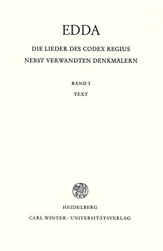Edda. Die Lieder des Codex regius nebst verwandten Denkmälern / Text Poetry