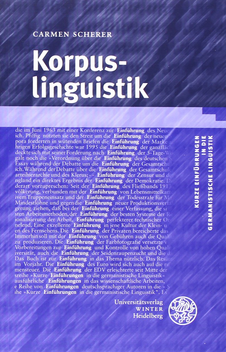 Korpuslinguistik (Kurze Einführungen in die germanistische Linguistik - KEGLI) Contemporary literature