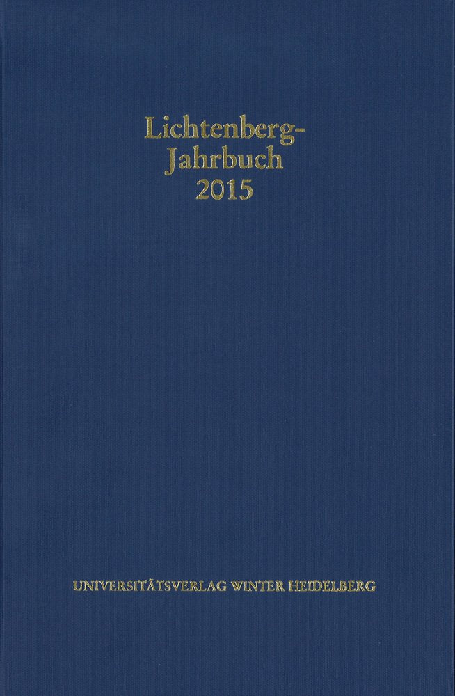 Product Image: Lichtenberg-Jahrbuch 2015