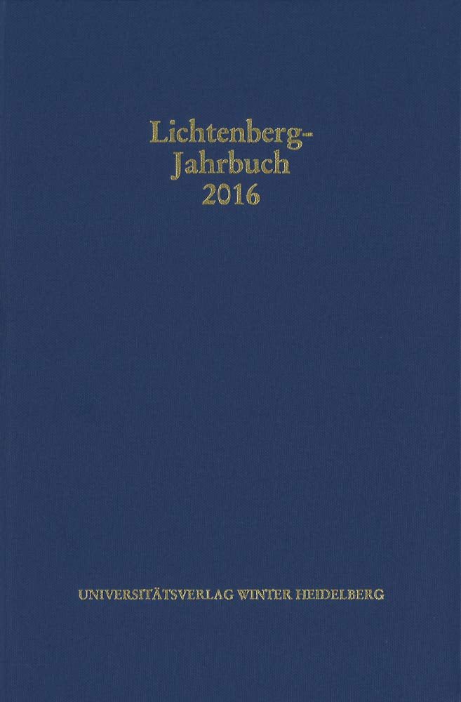 Lichtenberg-Jahrbuch 2016 Contemporary literature
