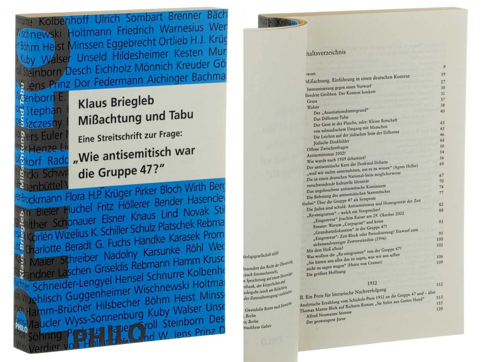 Missachtung und Tabu. Eine Streitschrift zur Frage: Wie antisemitisch war die Gruppe 47? Politics & History