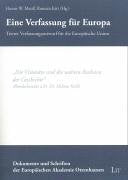 Eine Verfassung für Europa. Trierer Verfassungsentwurf für die Europäische Union Law
