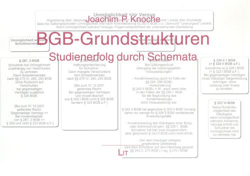 BGB-Grundstrukturen. Studienerfolg durch Schemata Law