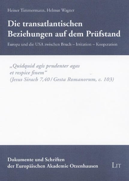 Die transatlantischen Beziehungen auf dem Prüfstand book
