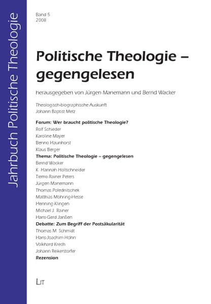 Politische Theologie - gegengelesen (Jahrbuch Politische Theologie) Religion & Esotericism