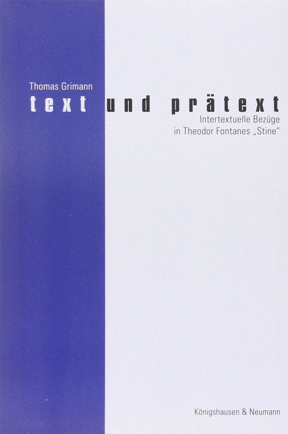 Text und Prätext: Intertextuelle Bezüge in Theodor Fontanes Stine (Livre en allemand) book