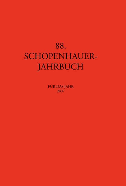Schopenhauer-Jahrbuch: Für das Jahr 2007 Philosophy