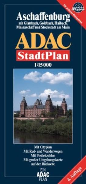 ADAC Stadtpläne, Aschaffenburg mit Glattbach, Goldbach, Haibach, Mainaschaff und Stockstadt am Main: Mit Citypl., Rad- u. Wanderwegen, Postleitzahlen sowie großer Umgebungskte. Leisure, Home & Garden