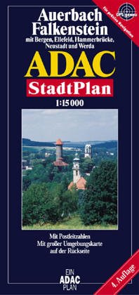ADAC Stadtpläne, Auerbach, Falkenstein mit Rebesgrün und Rodewisch: Mit Citypl., Wanderwegen u. großer Umgebungskte. Maps & Plans