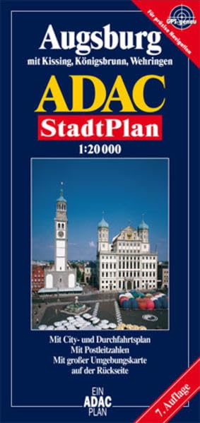 ADAC Stadtplan Augsburg: Mit City- u. Durchfahrtsplan, Postleitzahlen sowie großer Umgebungskte. GPS genau (ADAC Stadtpläne) Leisure, Home & Garden