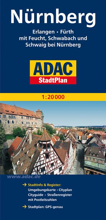 ADAC StadtPlan Nürnberg, Erlangen, Fürth mit Feucht, Schwabach und Schweig bei: Nürnberg 1:20 000 (ADAC Stadtpläne) Leisure, Home & Garden
